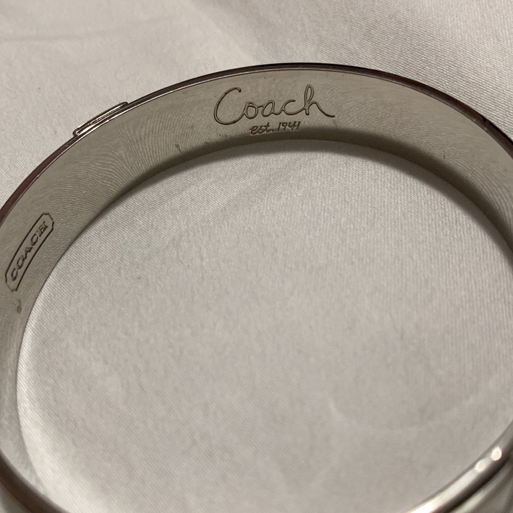 Authentic Coach Silver Bangle Bracelet - image 3